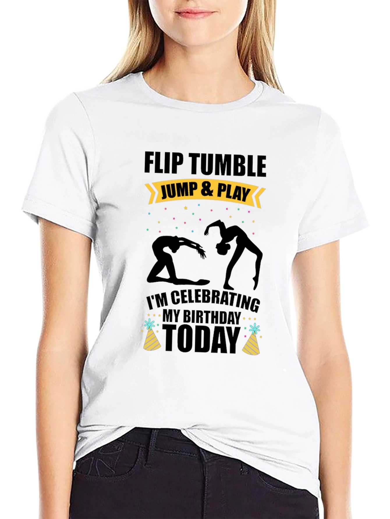 Flip Tumble Birthday T-Shirt: Jump & Play