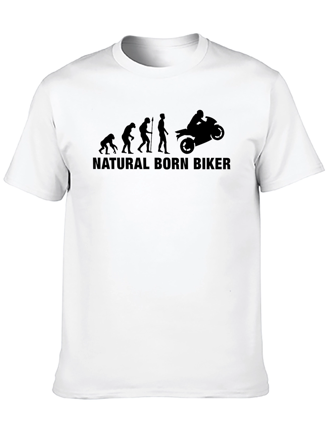 Natural Born Biker Evolution Black Graphic Tee