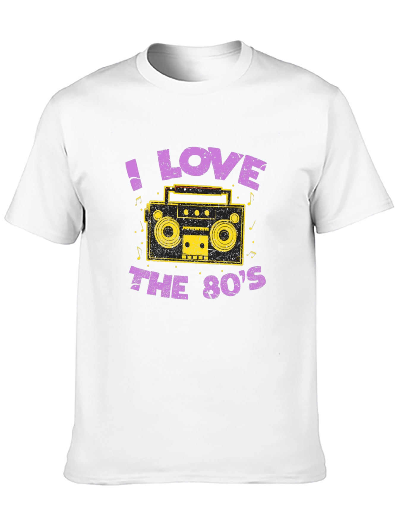 I Love the 80s Retro Boombox Graphic T-Shirt