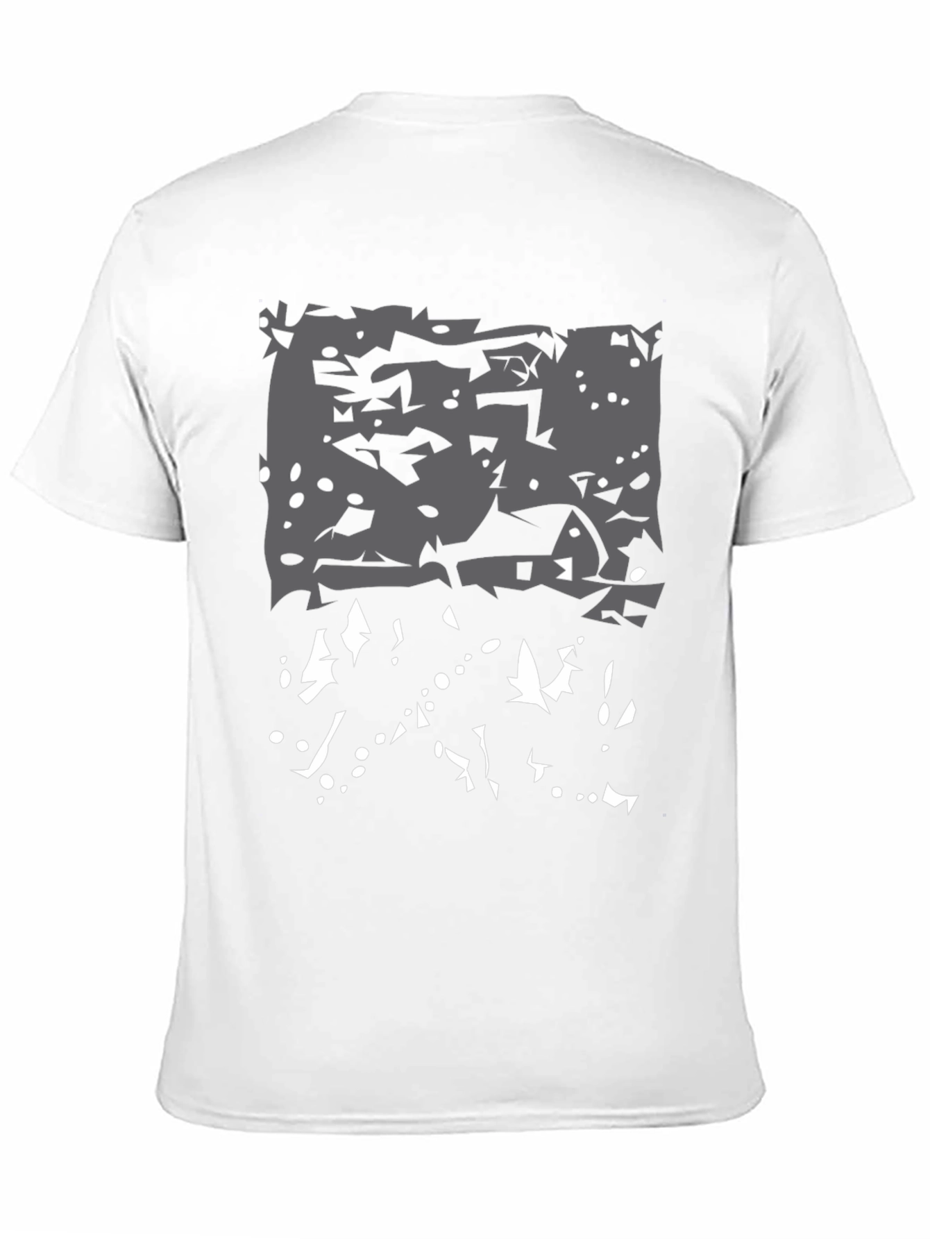 Abstract Winter Scene Black T-Shirt