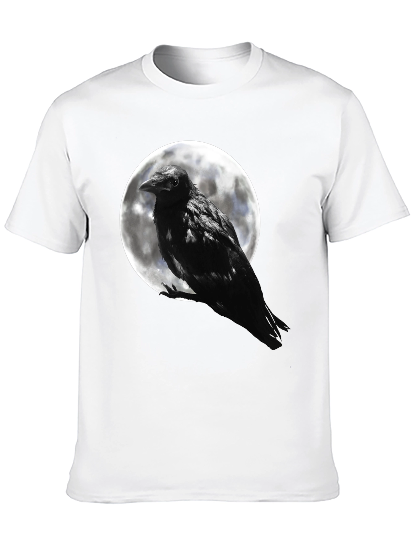 Raven Moon T-Shirt - Gothic Black Crow Tee
