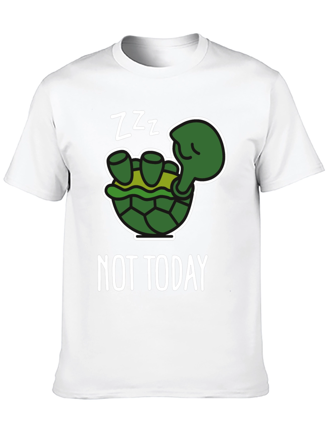 Funny Turtle Not Today Graphic T-Shirt