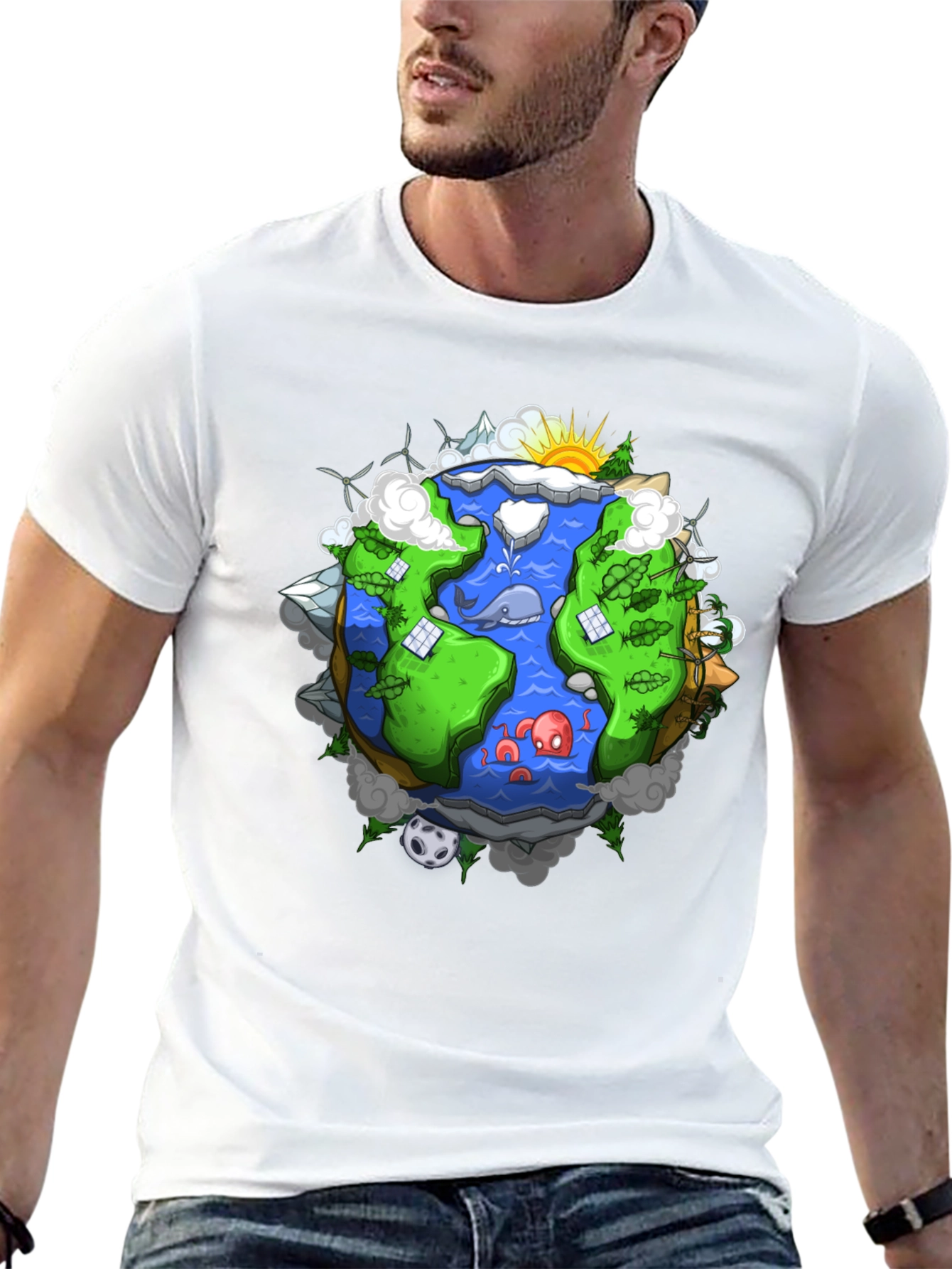 Eco-Friendly Earth Graphic Tee