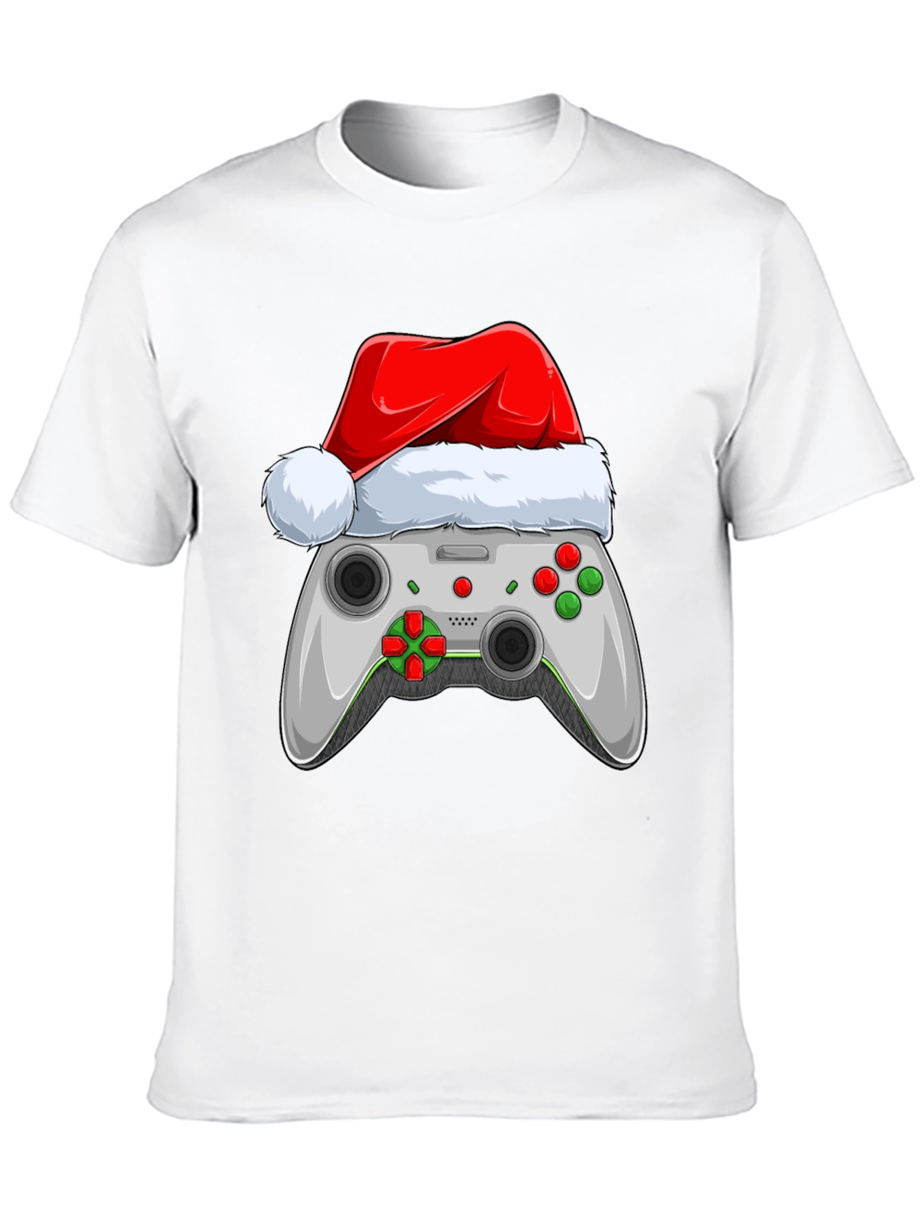 Festive Gamer T-Shirt - Holiday Controller Design