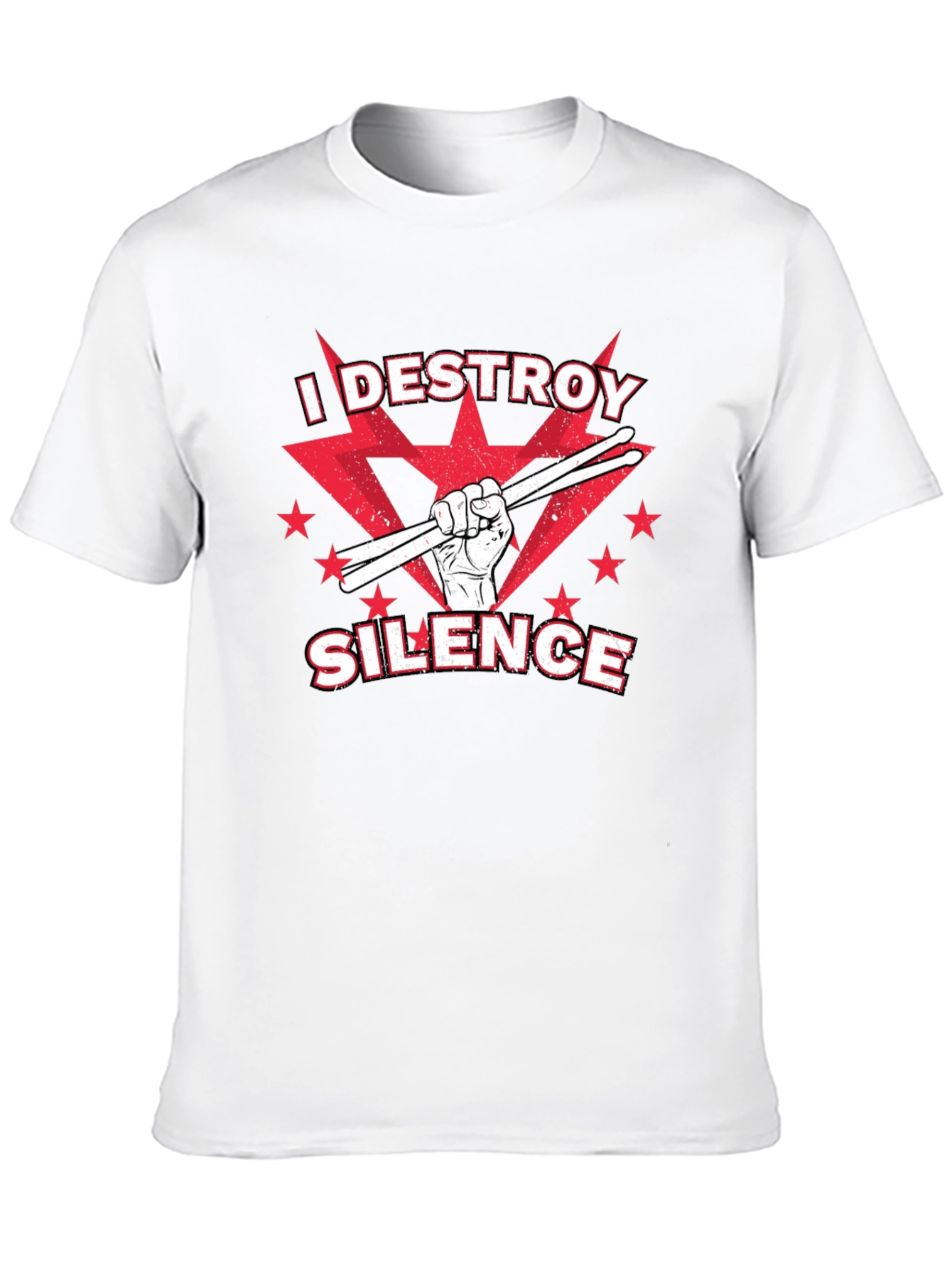 Destroy Silence T-Shirt - Drummer Graphic Tee