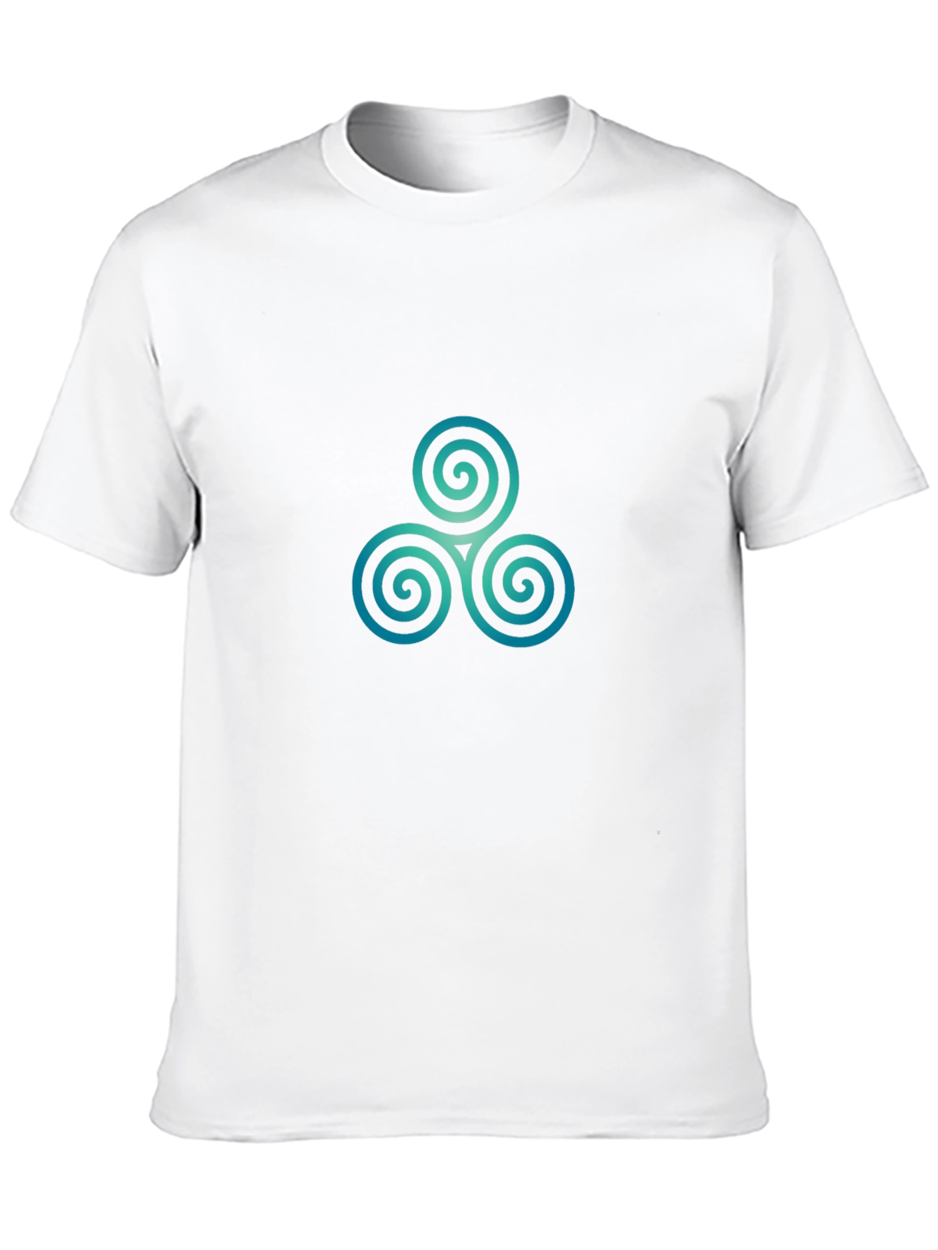 Triskele Spiral Graphic Tee - Black Cotton Blend