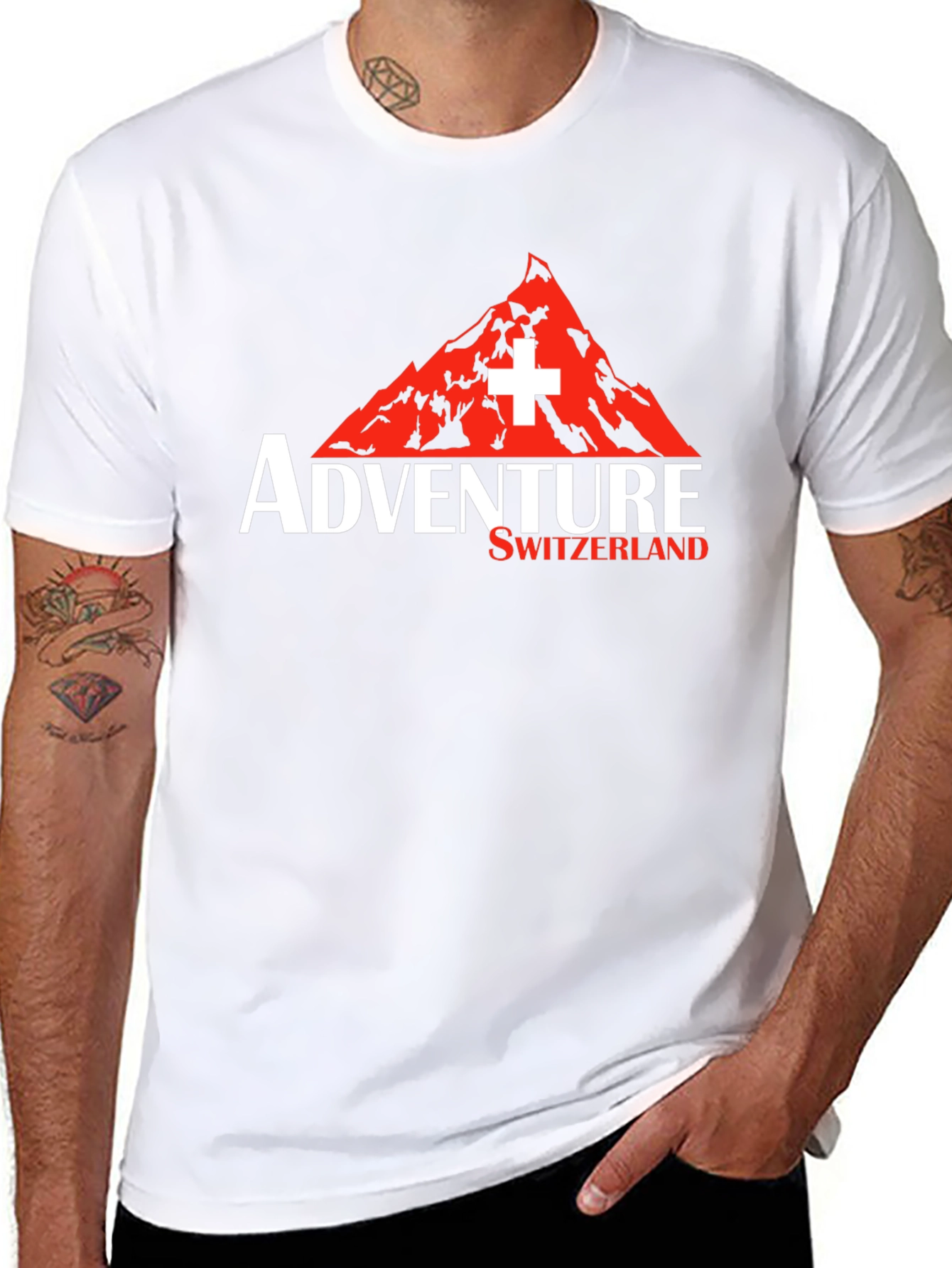 Adventure Switzerland Graphic Tee - Black