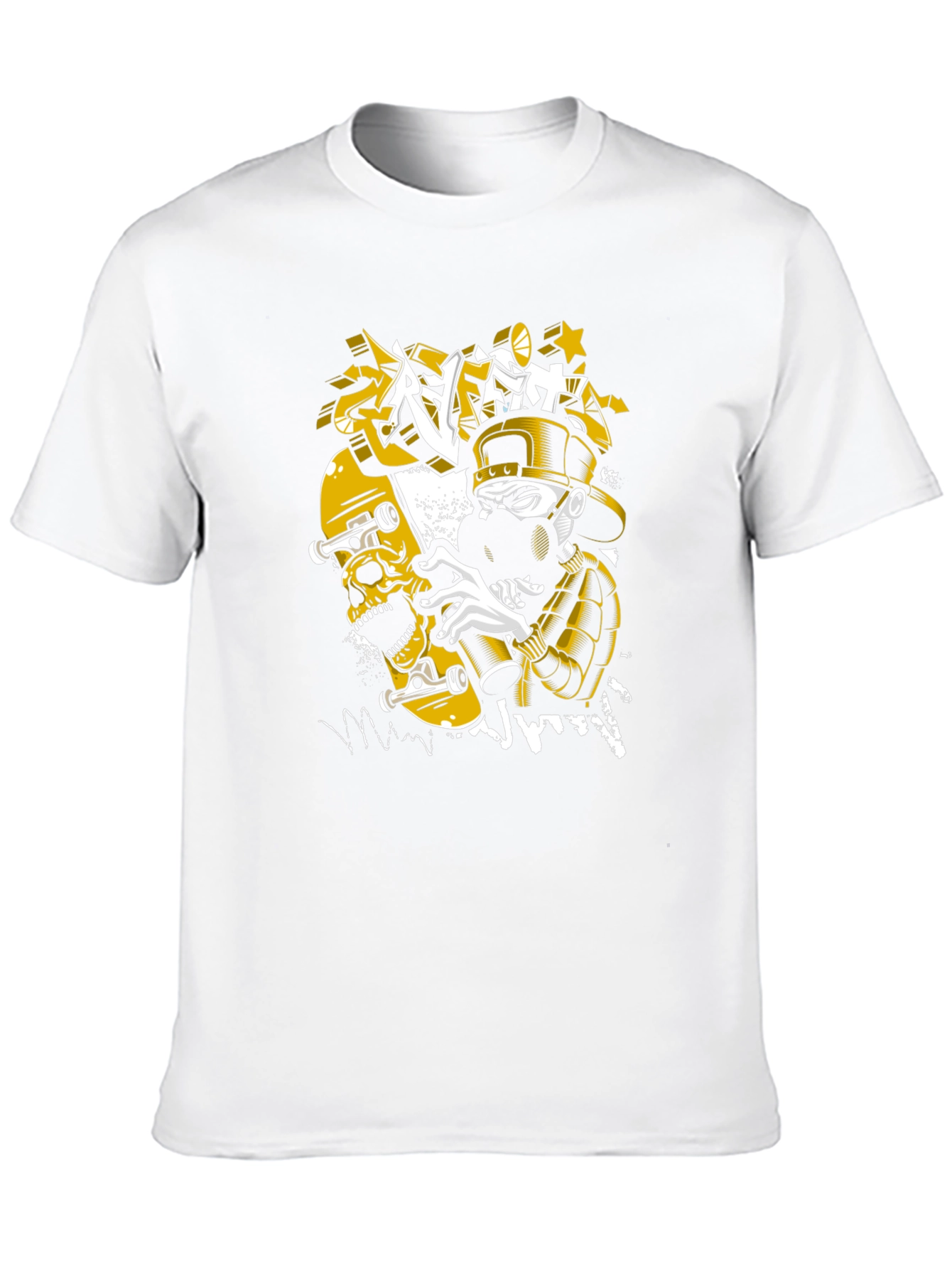 Skull Graffiti T-Shirt - Urban Style