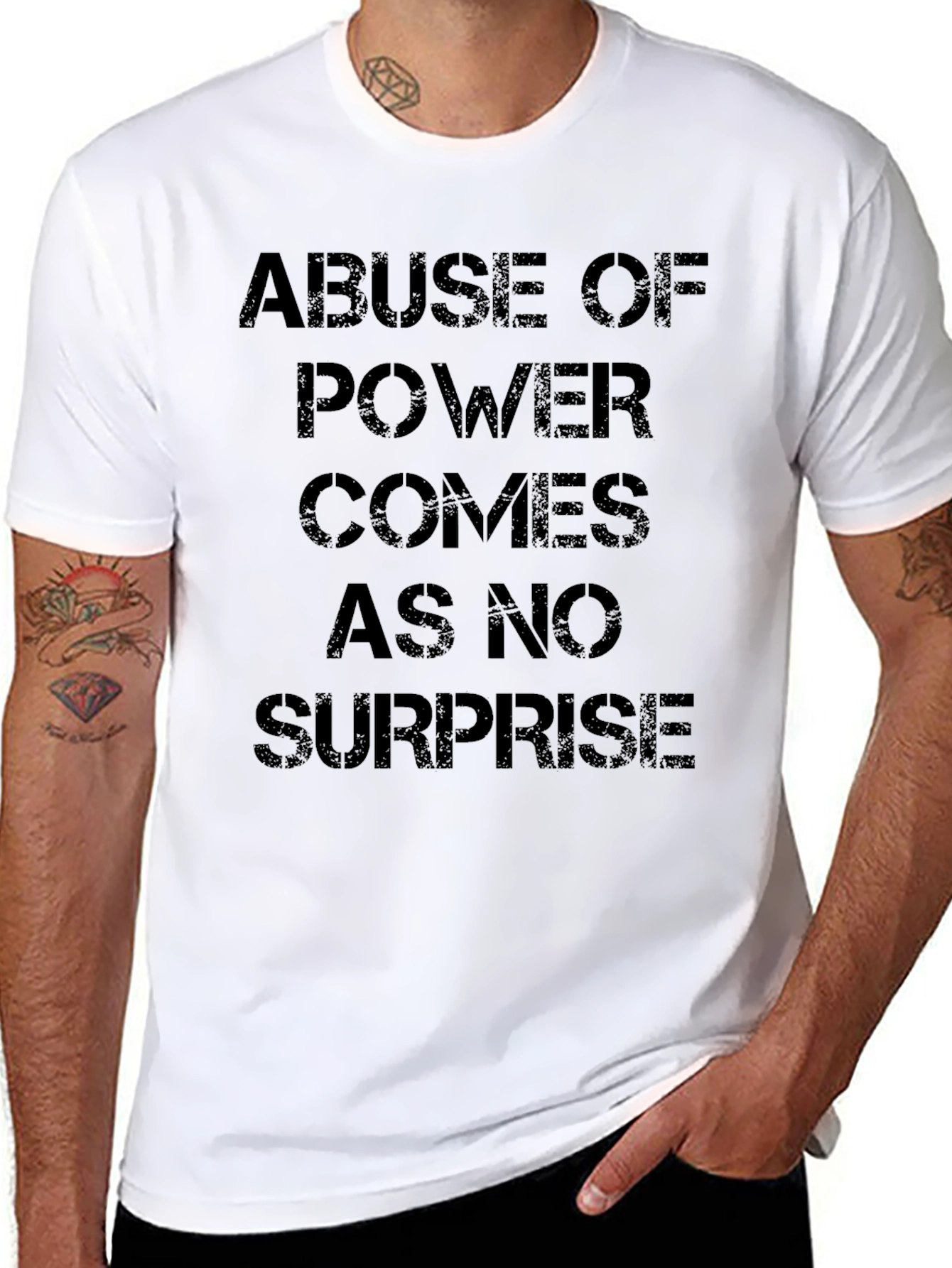 Abuse of Power Quote Black T-Shirt