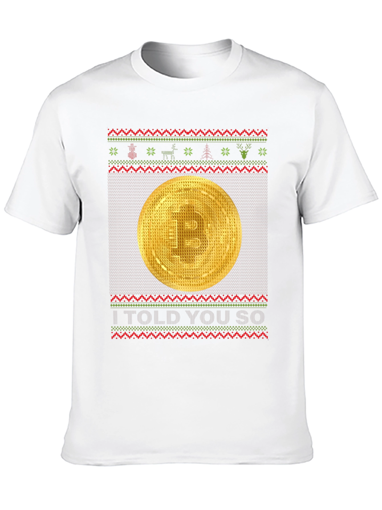 Bitcoin Ugly Christmas Sweater T-Shirt