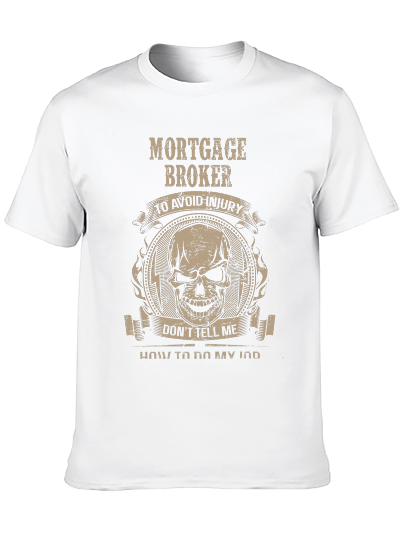 Mortgage Broker Skull Graphic T-Shirt