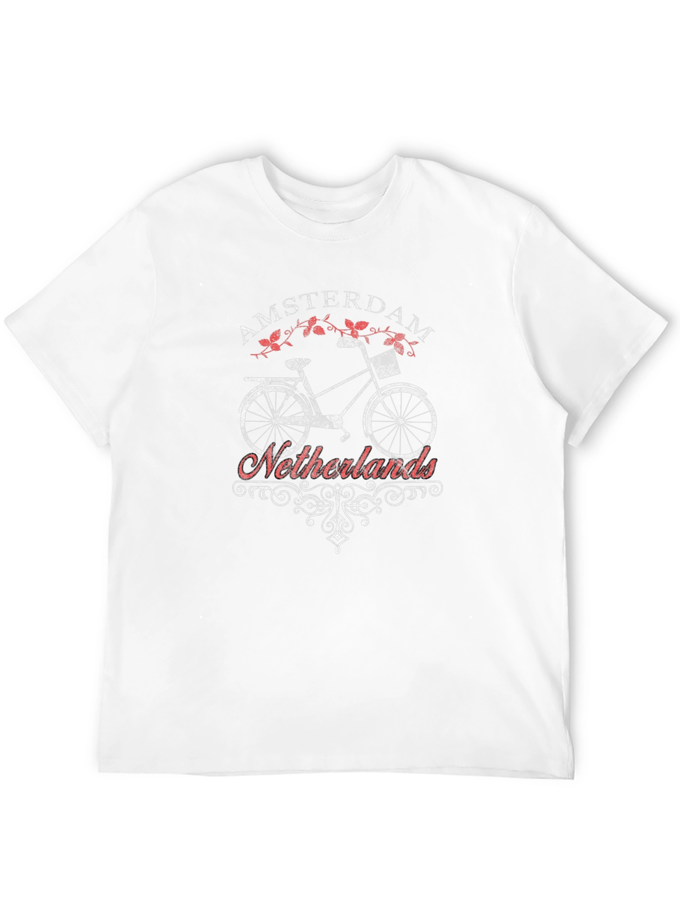 Amsterdam Netherlands Bike T-Shirt - Black