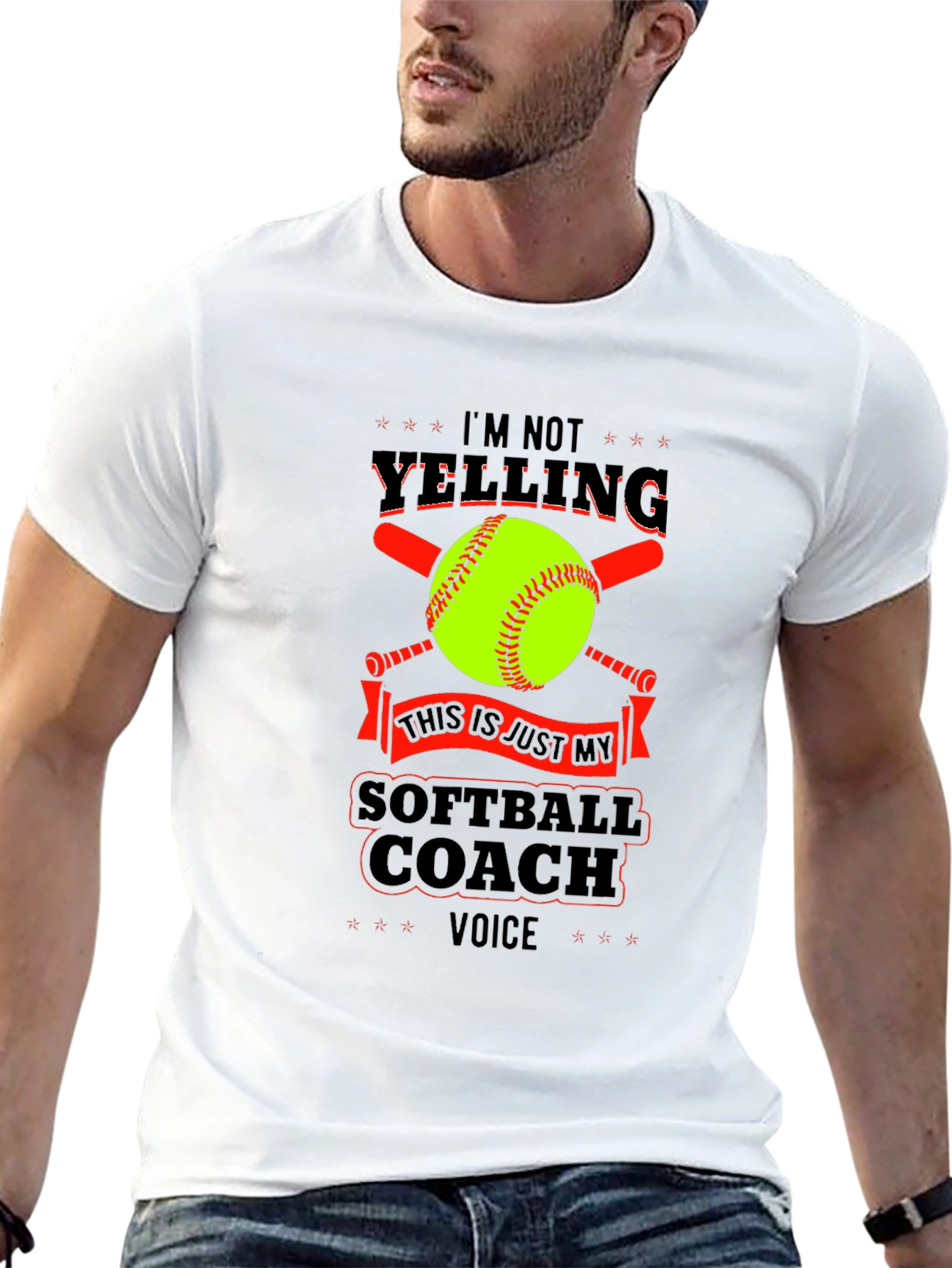 Softball Coach Voice T-Shirt - Funny Design