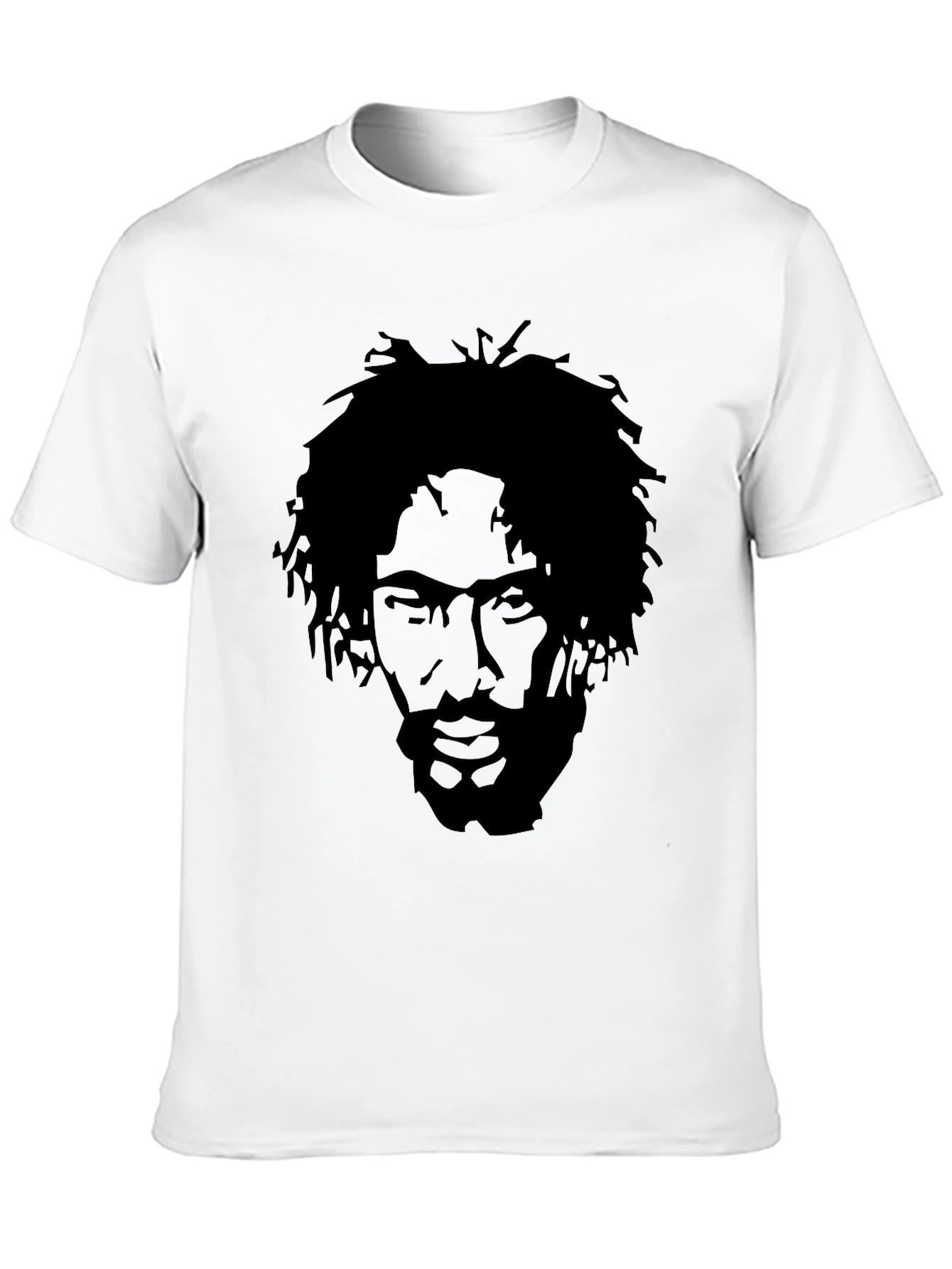 Black Graphic Tee - Silhouette Portrait