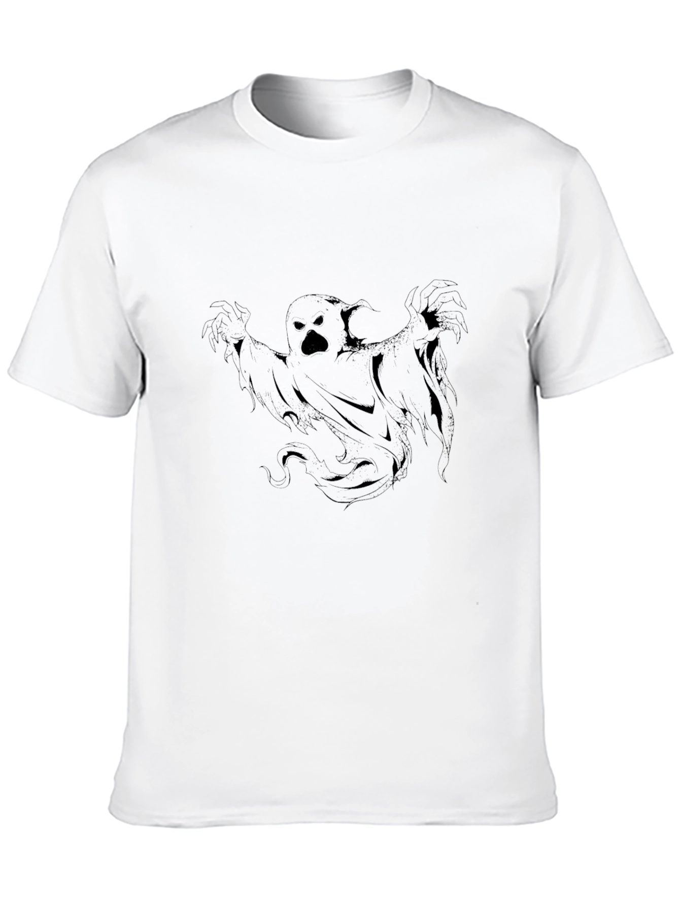 Ghost Graphic Black Tee - Spooky Season Ready!