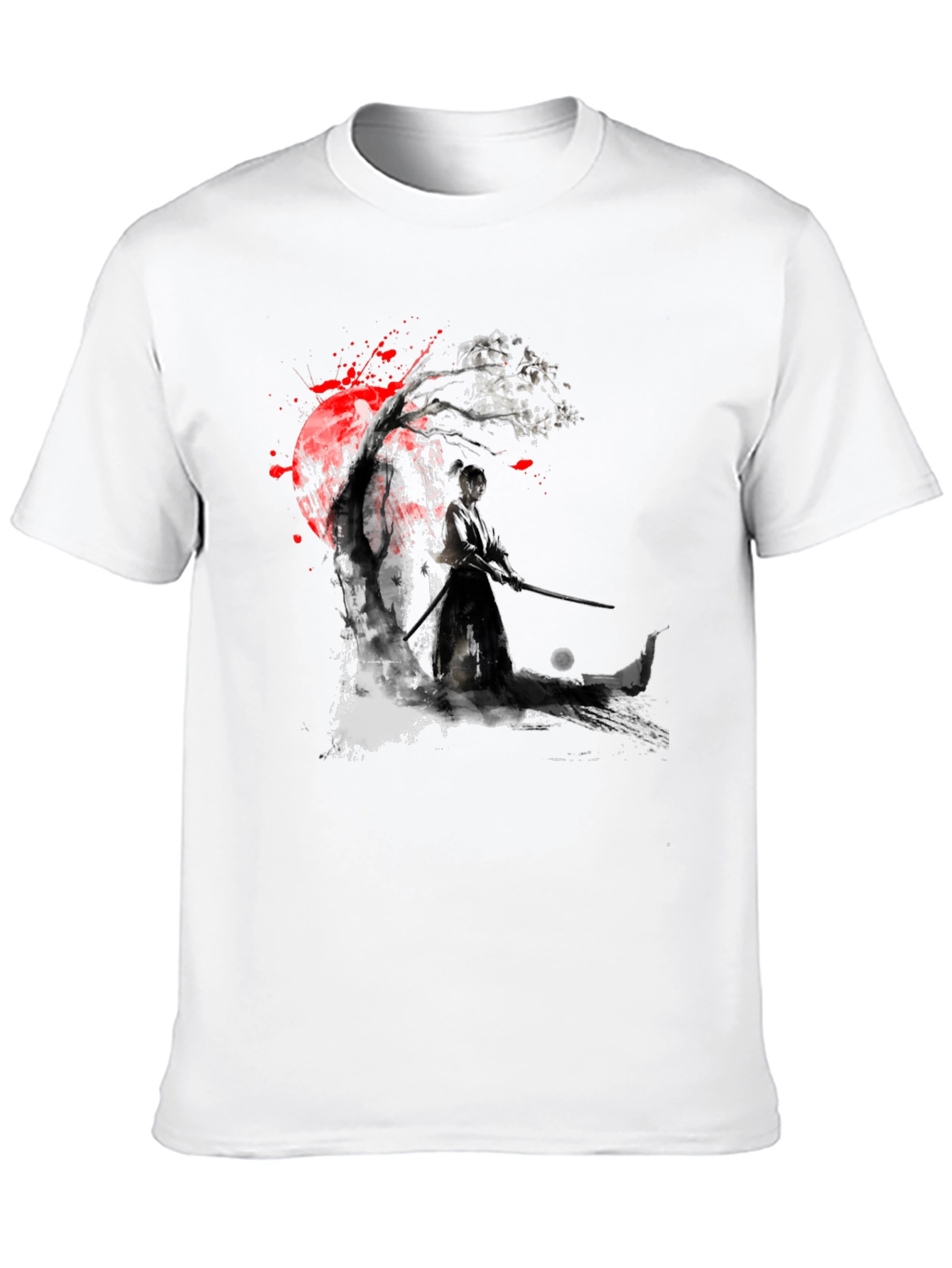 Samurai Warrior Graphic Black T-Shirt
