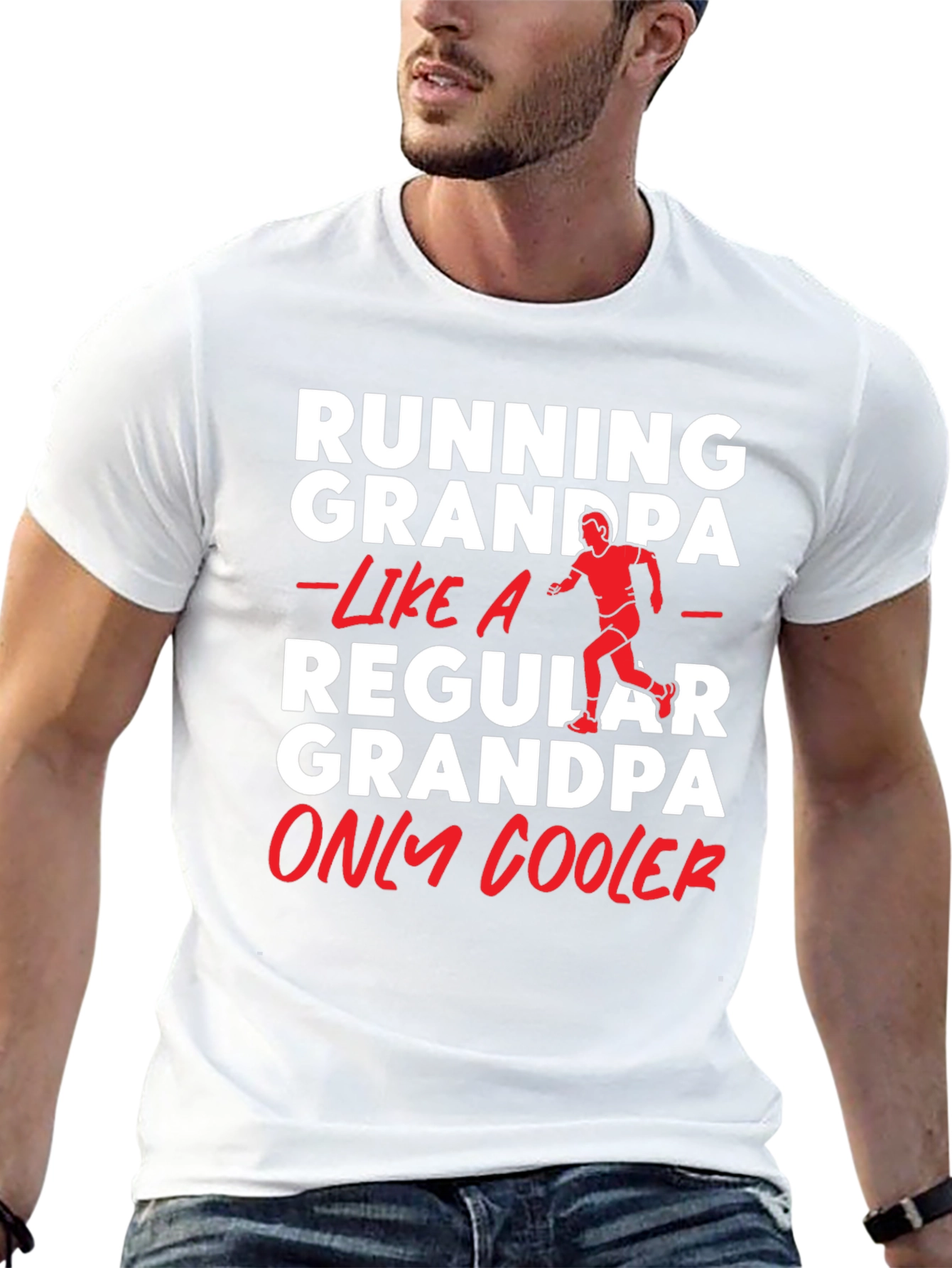 Running Grandpa T-Shirt - Cool Grandpa Tee