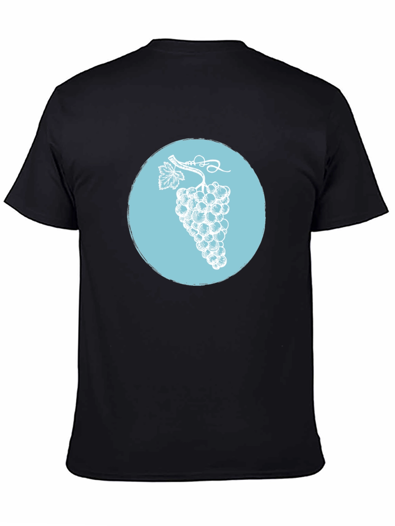 Grapes Graphic T-Shirt - Black Casual Tee