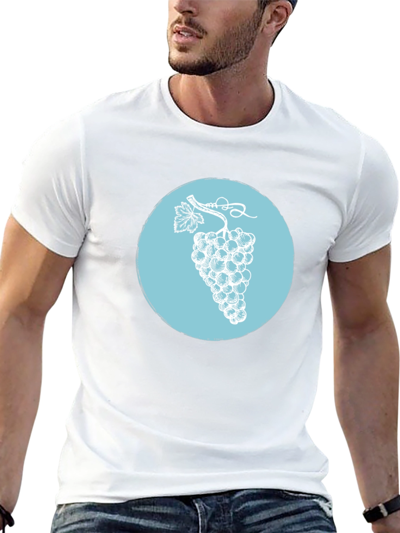 Grapes Graphic T-Shirt - Black Casual Tee