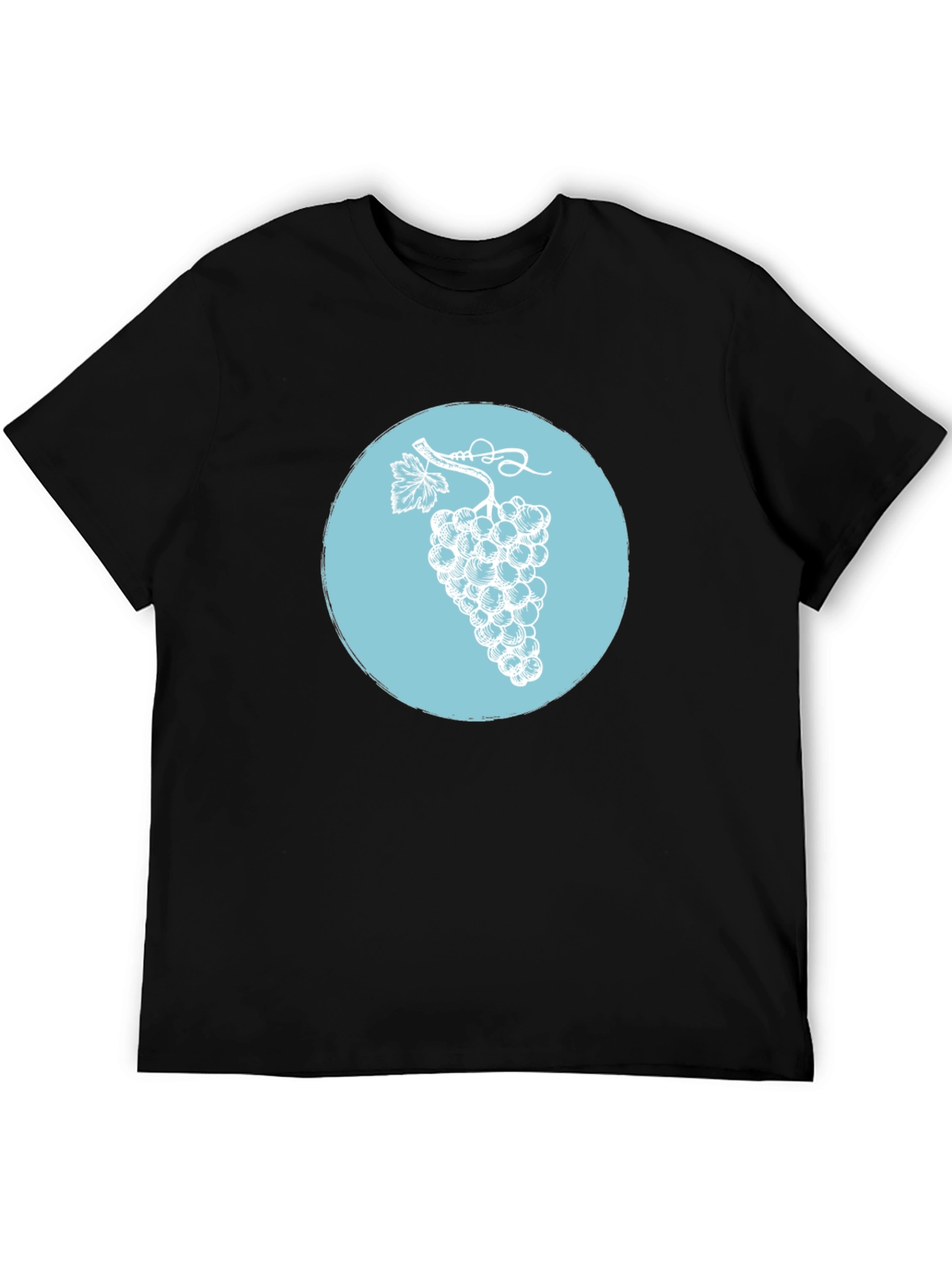 Grapes Graphic T-Shirt - Black Casual Tee