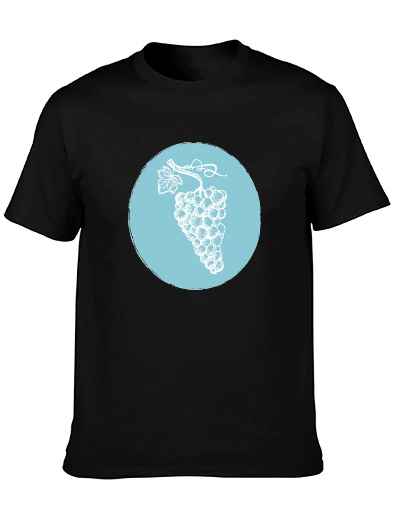 Grapes Graphic T-Shirt - Black Casual Tee