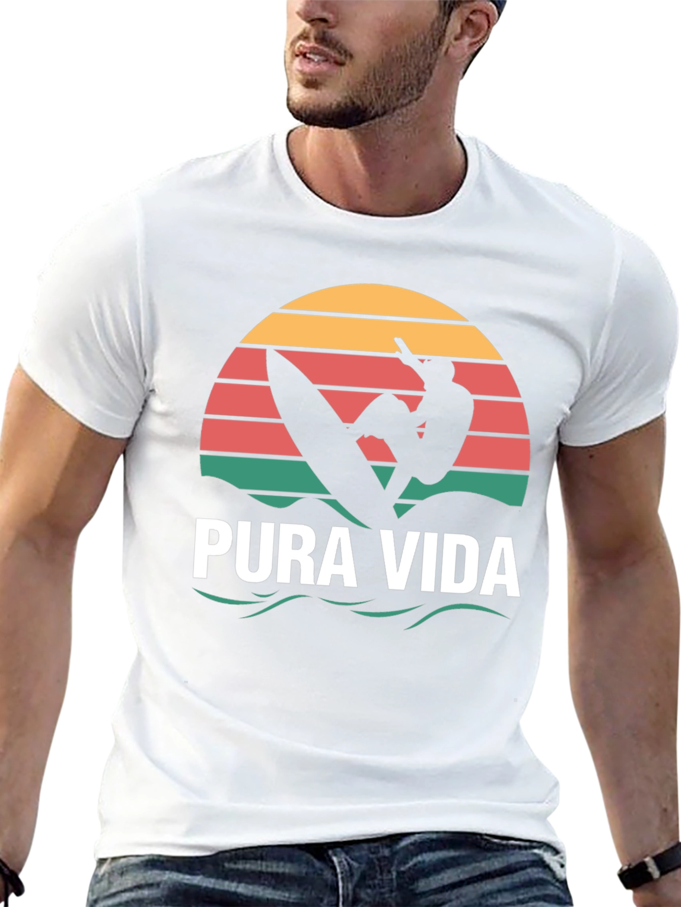 Pura Vida Surfer T-Shirt - Black Tee