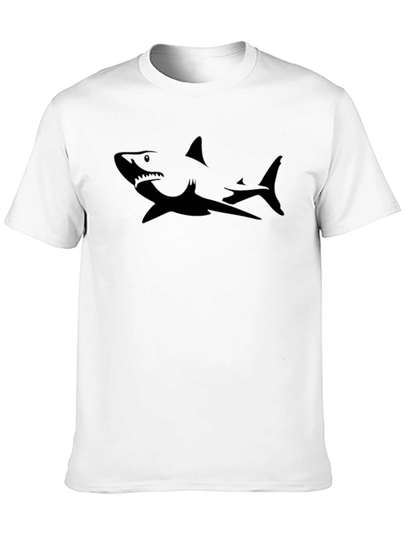 Shark Graphic Mens Black T-Shirt