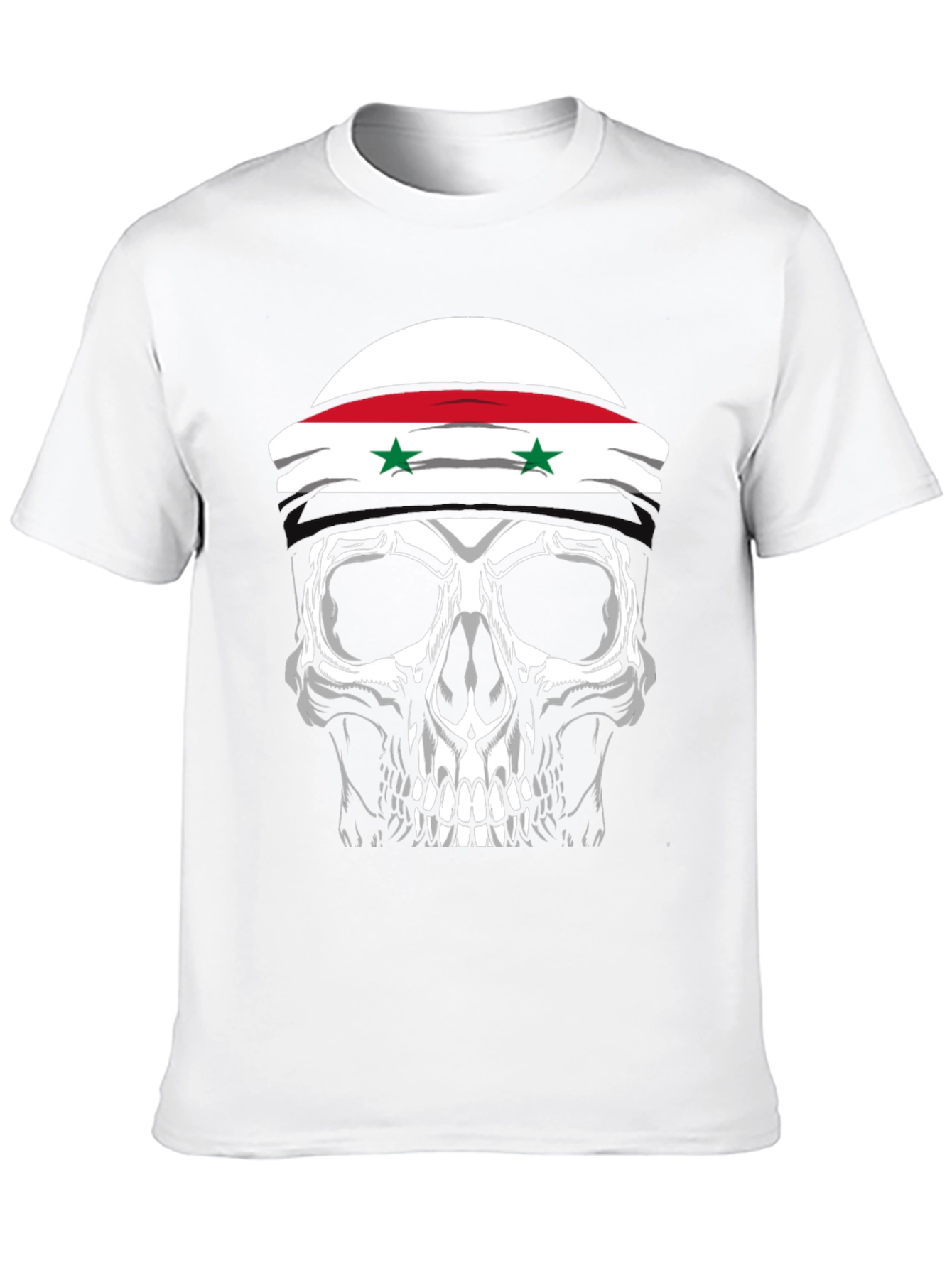 Skull Syria Flag T-Shirt - Graphic Tee