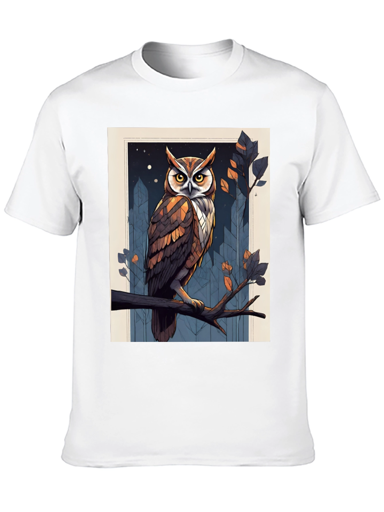 Owl Graphic Print T-Shirt - Mens Fashion Tee