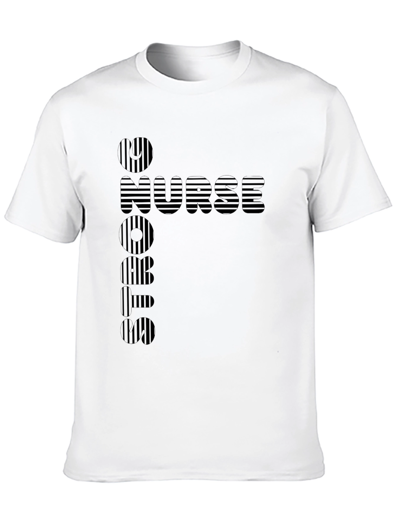 RN Nurse Striped Graphic Tee