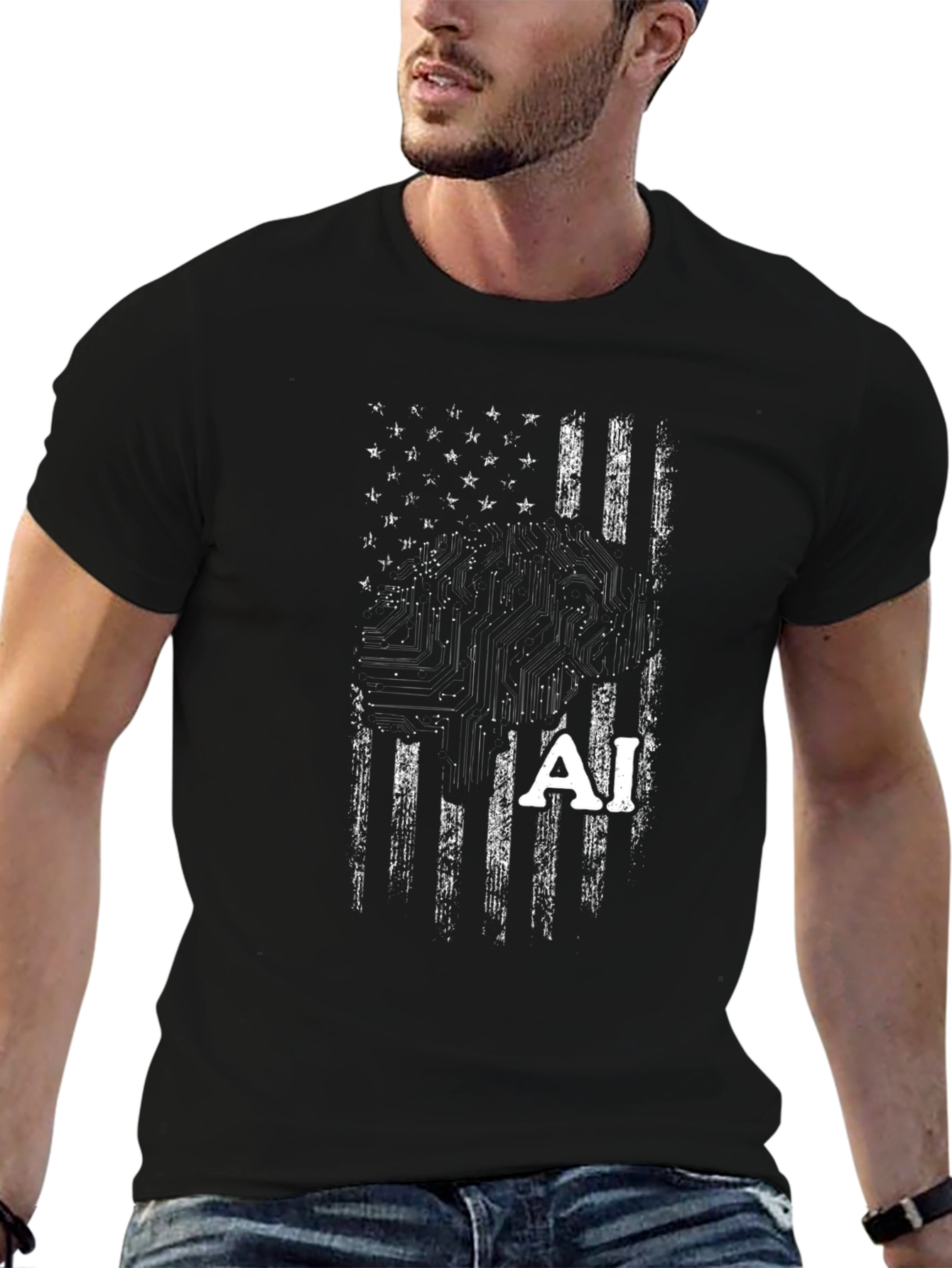 AI Flag Graphic T-Shirt