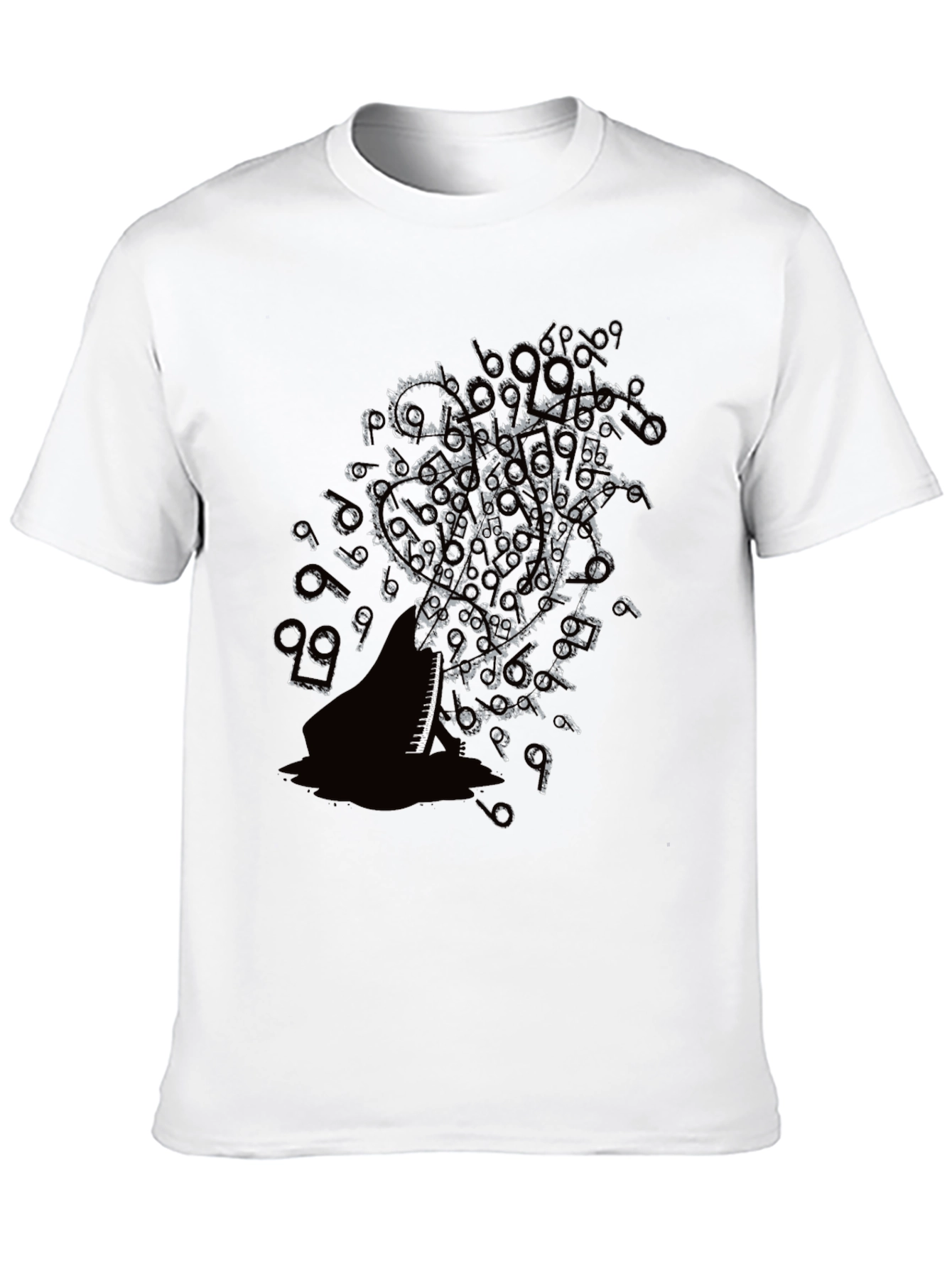 Piano Keys Music Notes Graphic Tee