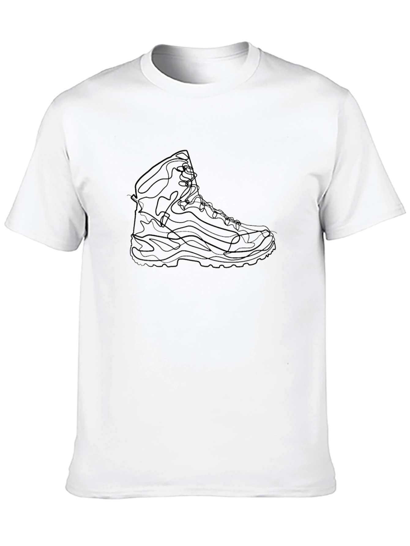 Black Graphic Tee - Hiking Boot Design