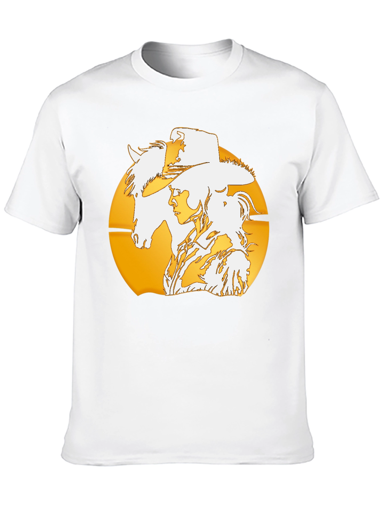 Cowboy Sunset Graphic Tee - Western Style