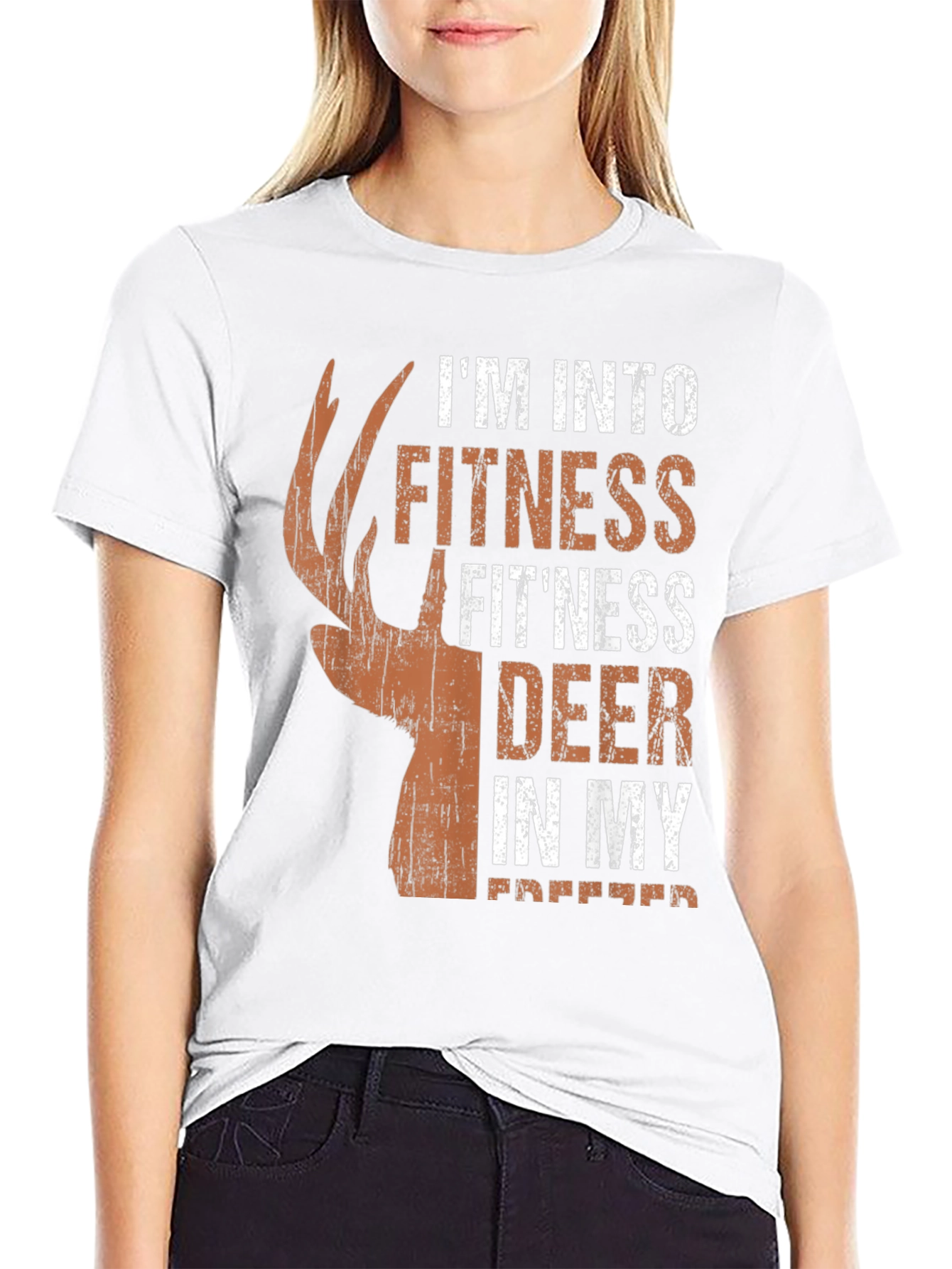 Fitness Deer Hunting T-Shirt - Novelty Graphic Tee