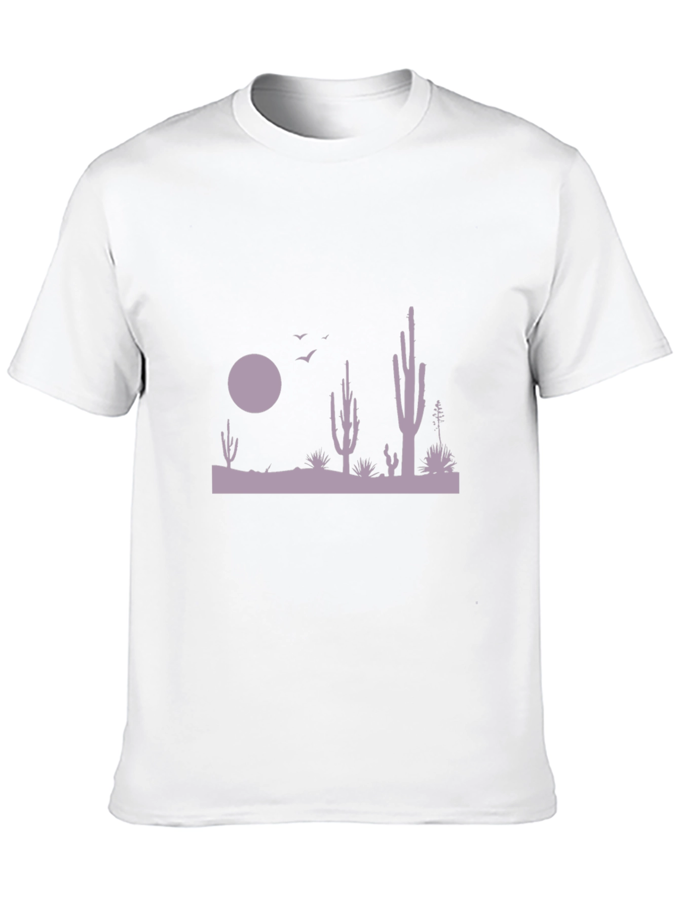 Desert Cactus Silhouette Graphic Tee - Black