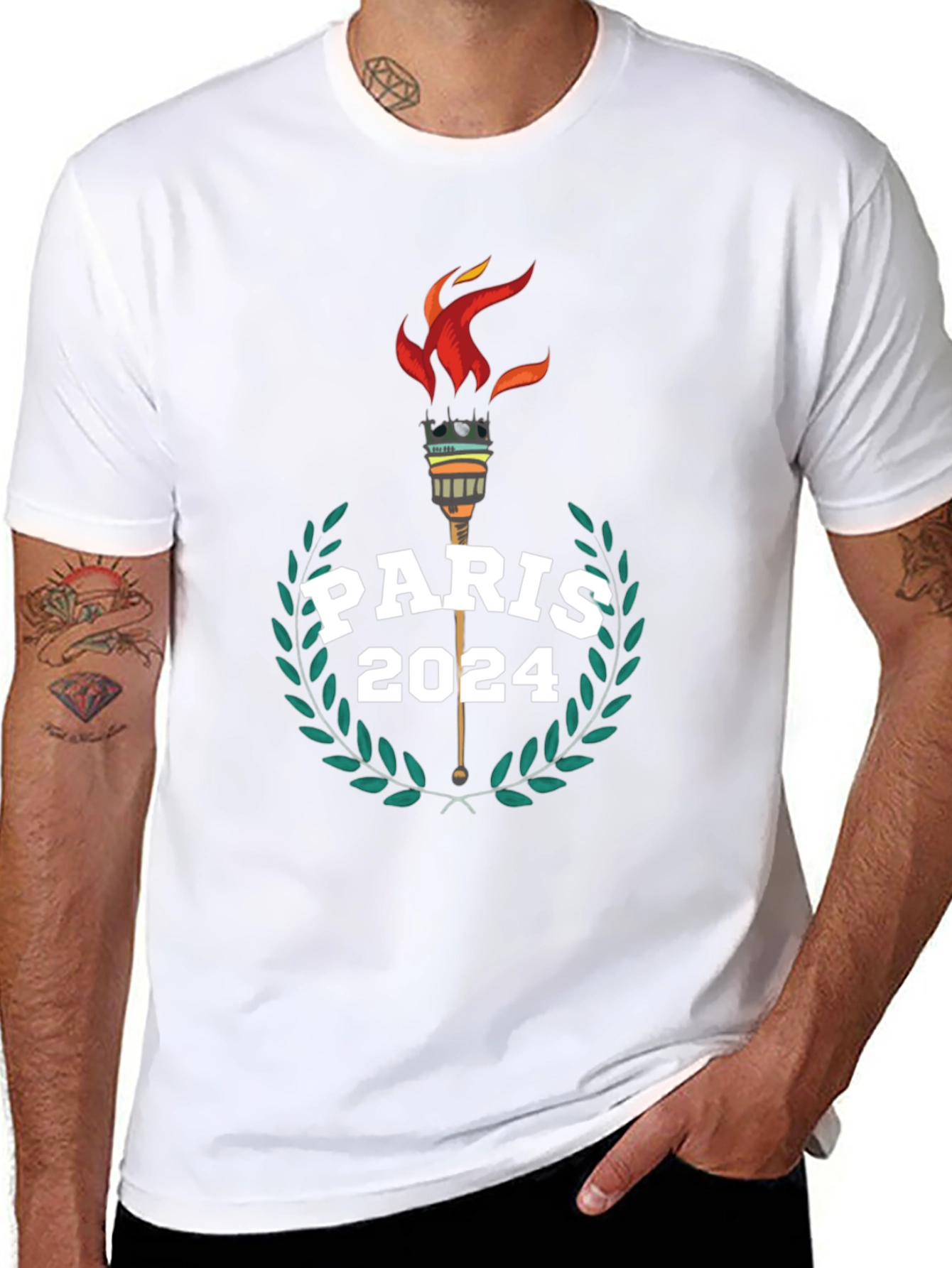 Paris 2024 Olympic Torch Graphic Tee