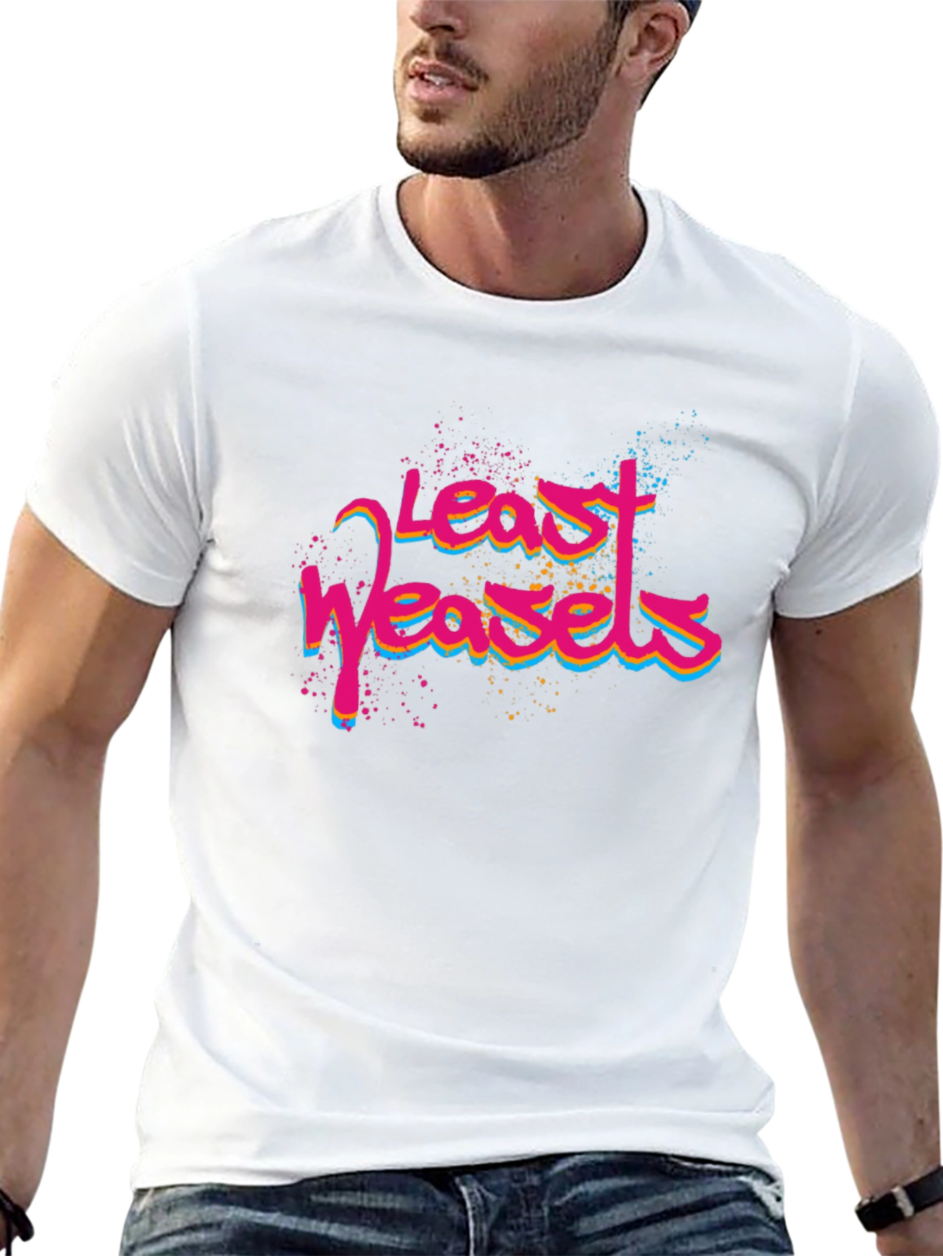 Least Weasels T-Shirt - Mens Black Graphic Tee
