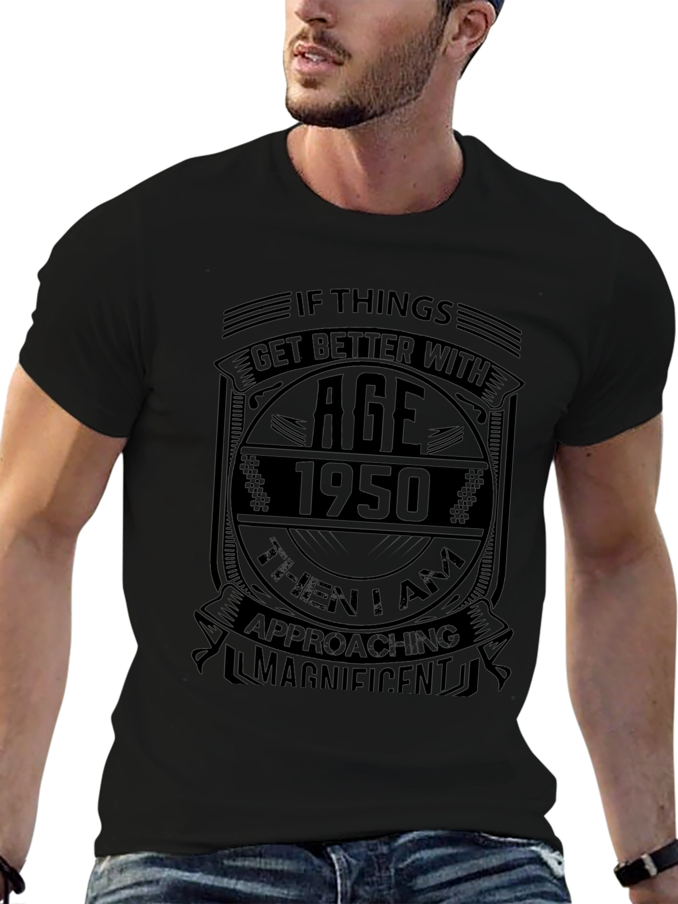 Funny 1950 Birthday T-Shirt - Approaching Magnificent!