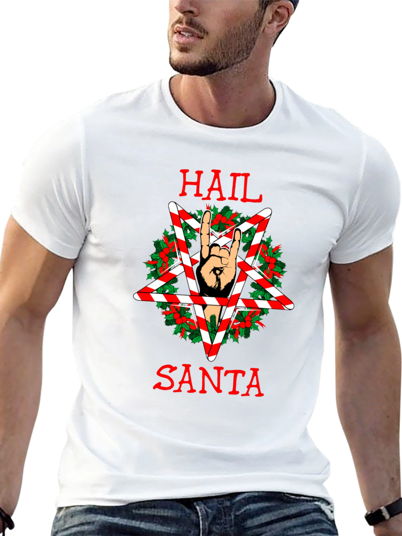 Hail Santa Funny Christmas T-Shirt