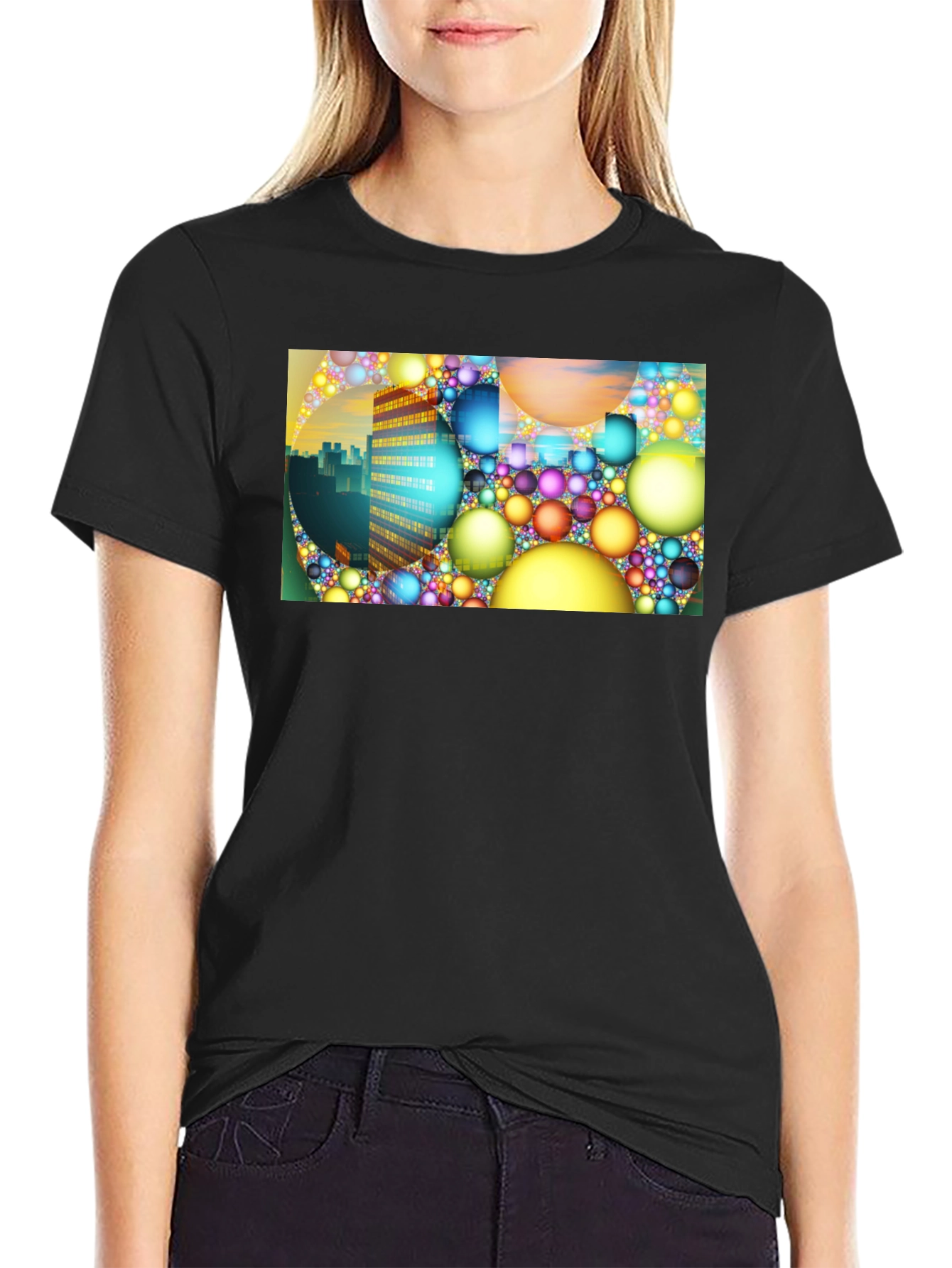 Abstract Cityscape Graphic Tee