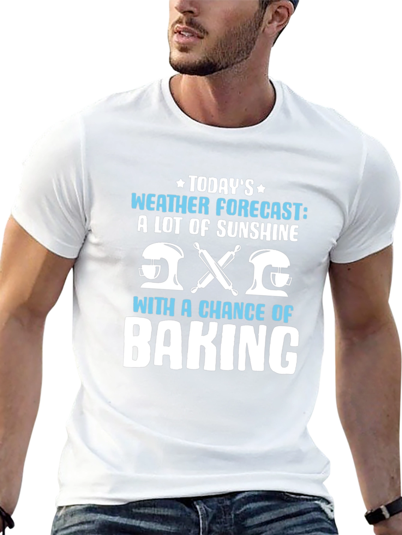 Funny Baking Weather Forecast Graphic T-Shirt