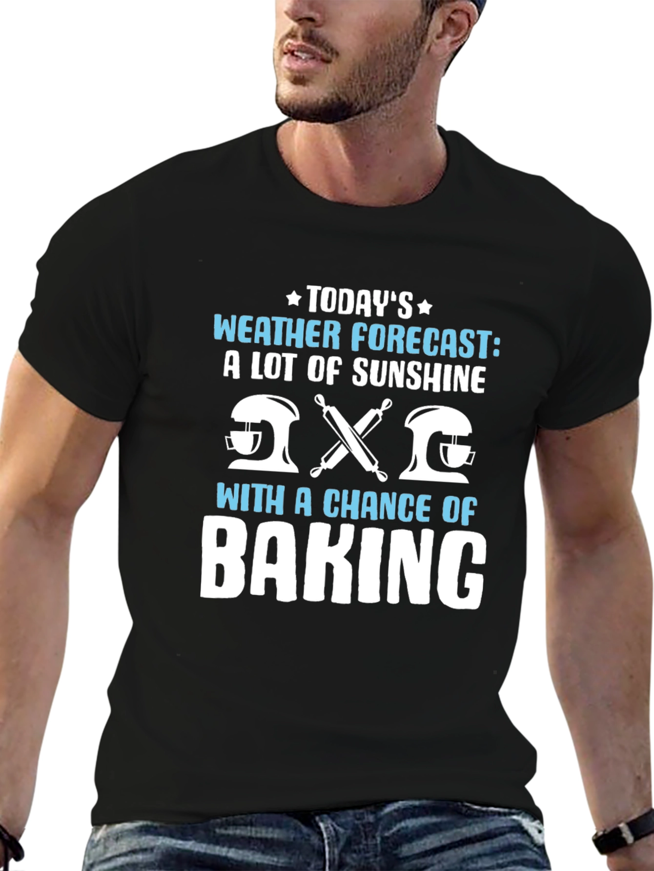 Funny Baking Weather Forecast Graphic T-Shirt
