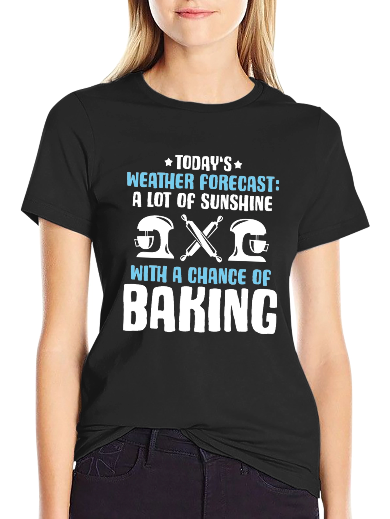 Funny Baking Weather Forecast Graphic T-Shirt