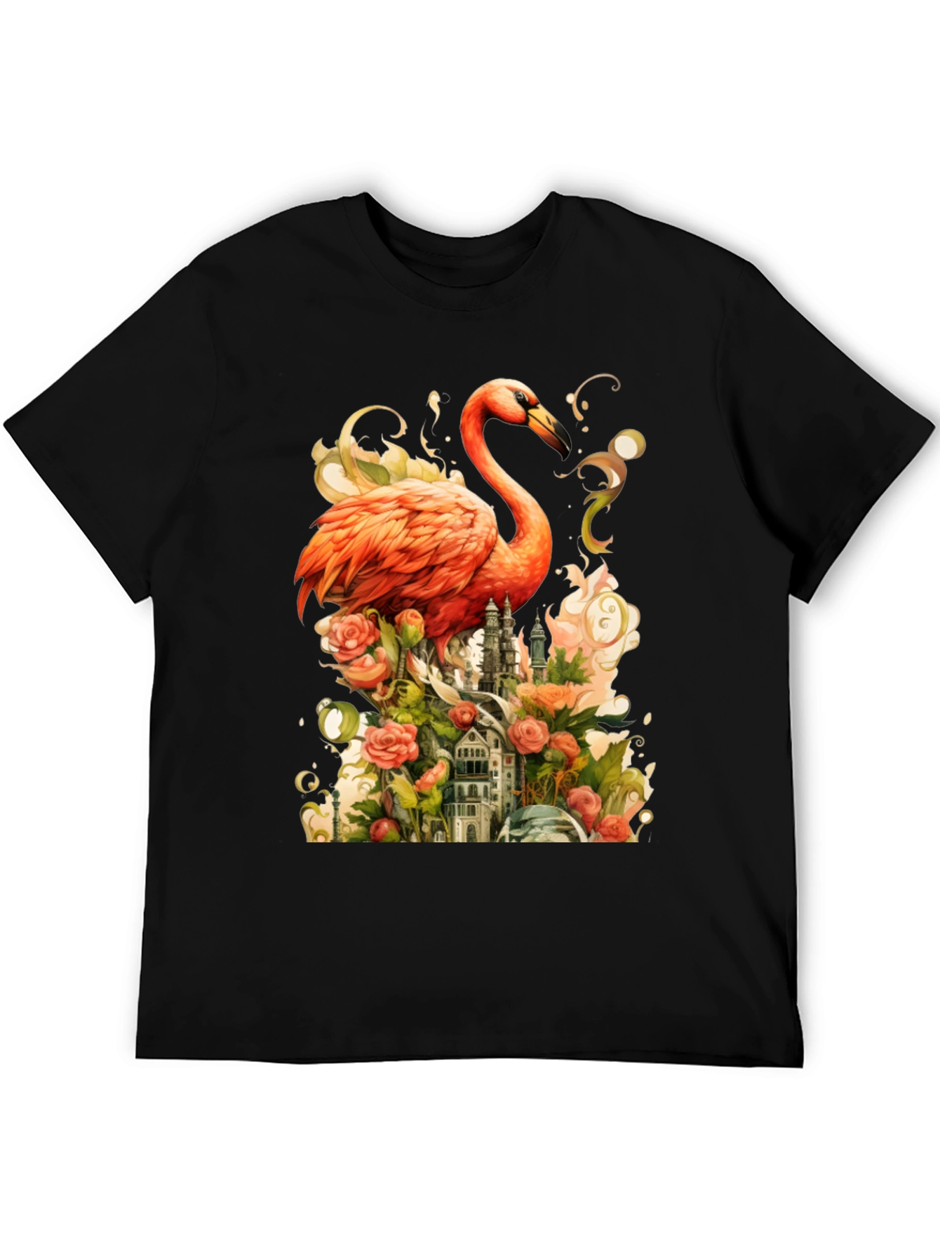 Flamingo Castle Graphic Tee