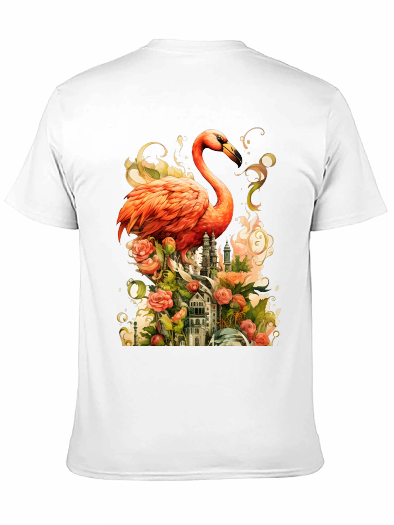 Flamingo Castle Graphic Tee