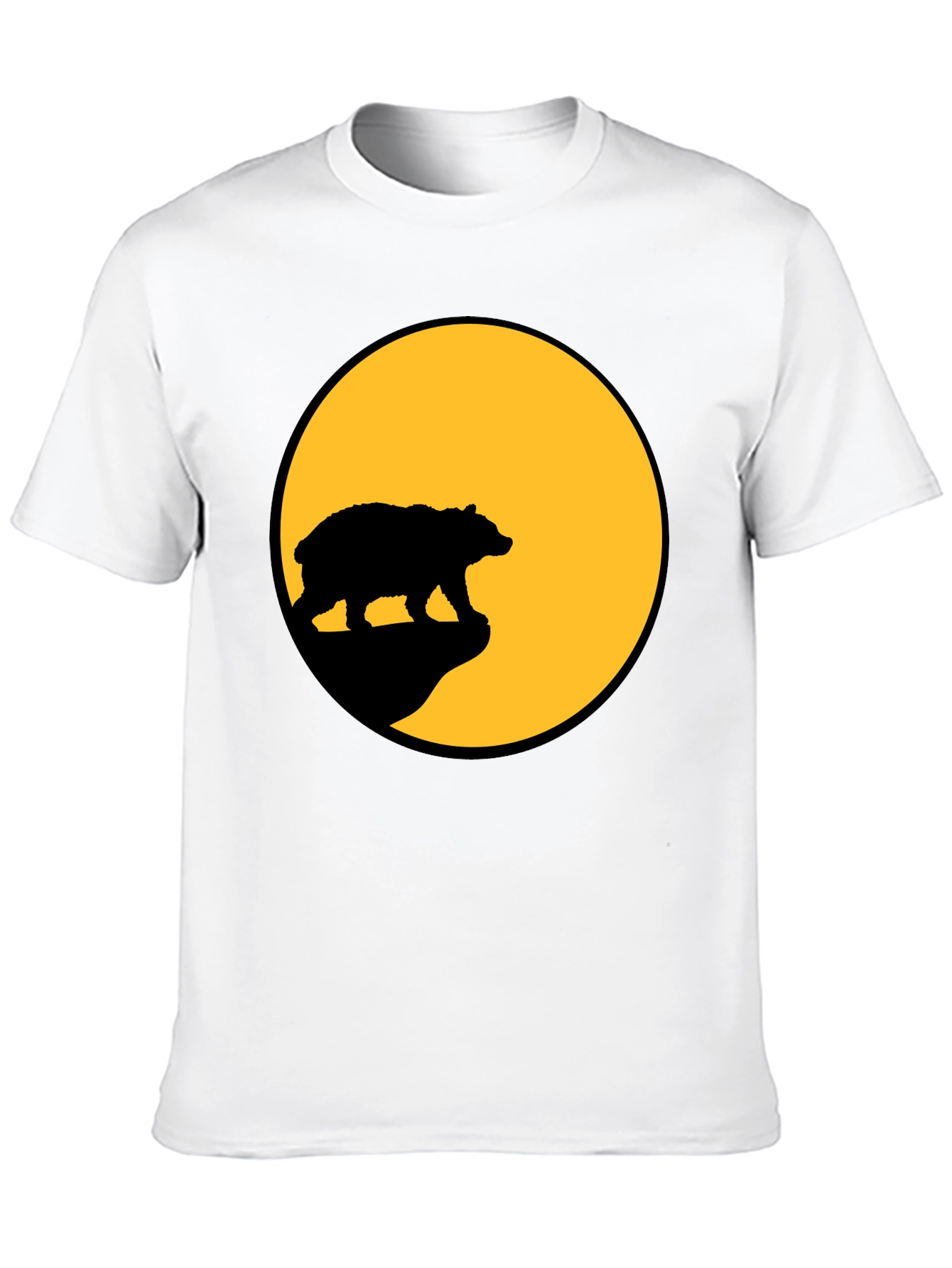 Bear Silhouette T-Shirt - Black Graphic Tee