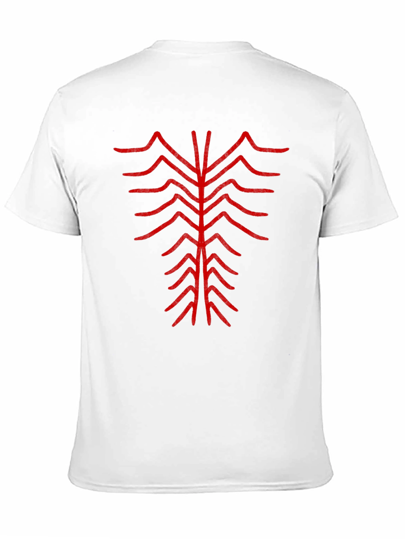 Abstract Red Design Black T-Shirt