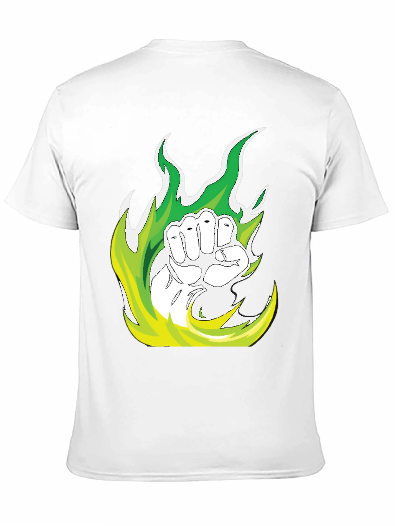 Fiery Fist Graphic Tee - Black Cotton T-Shirt