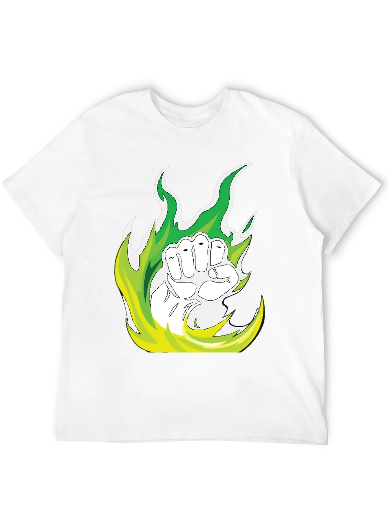 Fiery Fist Graphic Tee - Black Cotton T-Shirt